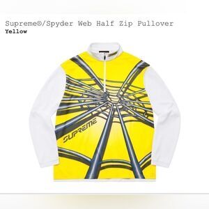 Supreme@/Spyder Web Half Zip Pullover “yellow”